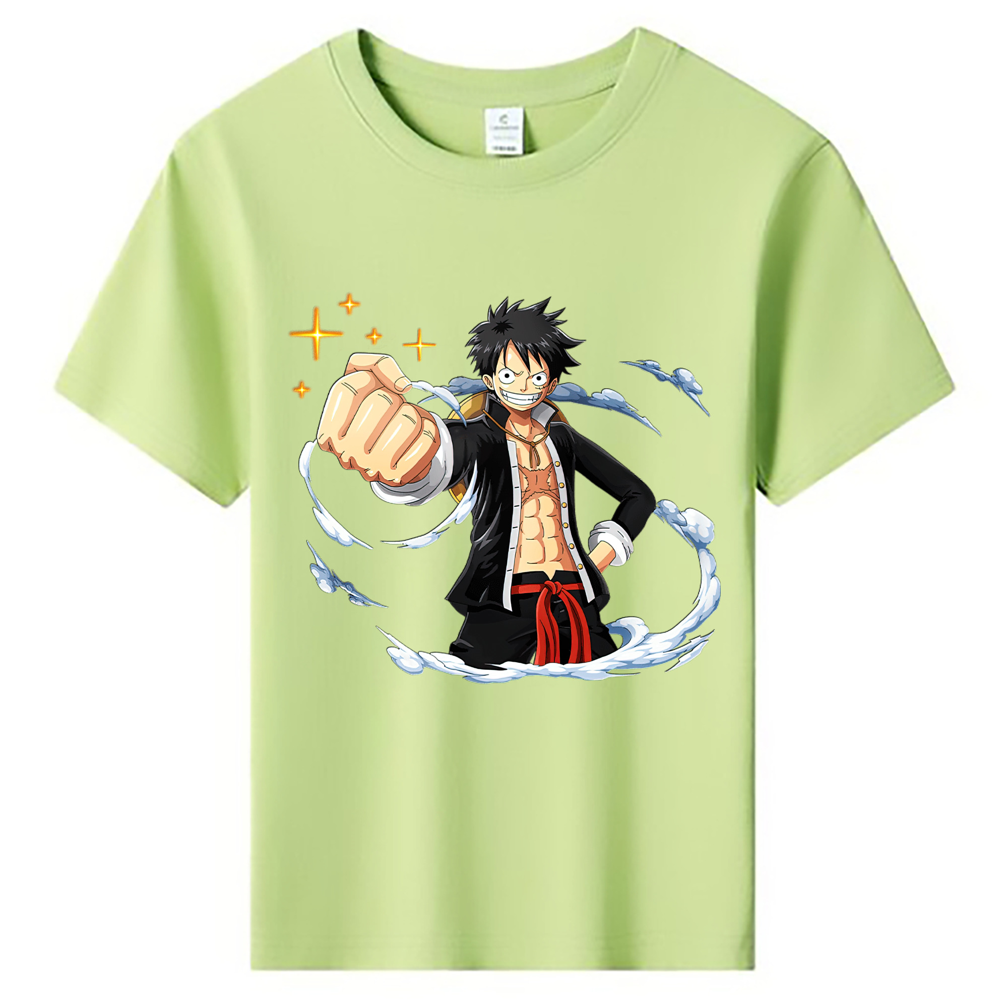 ワンピース モンキー・D・ルフィ ONE PIECE Monkey D. Luffy 綿100％キッズTシャツ（フロントプリント）